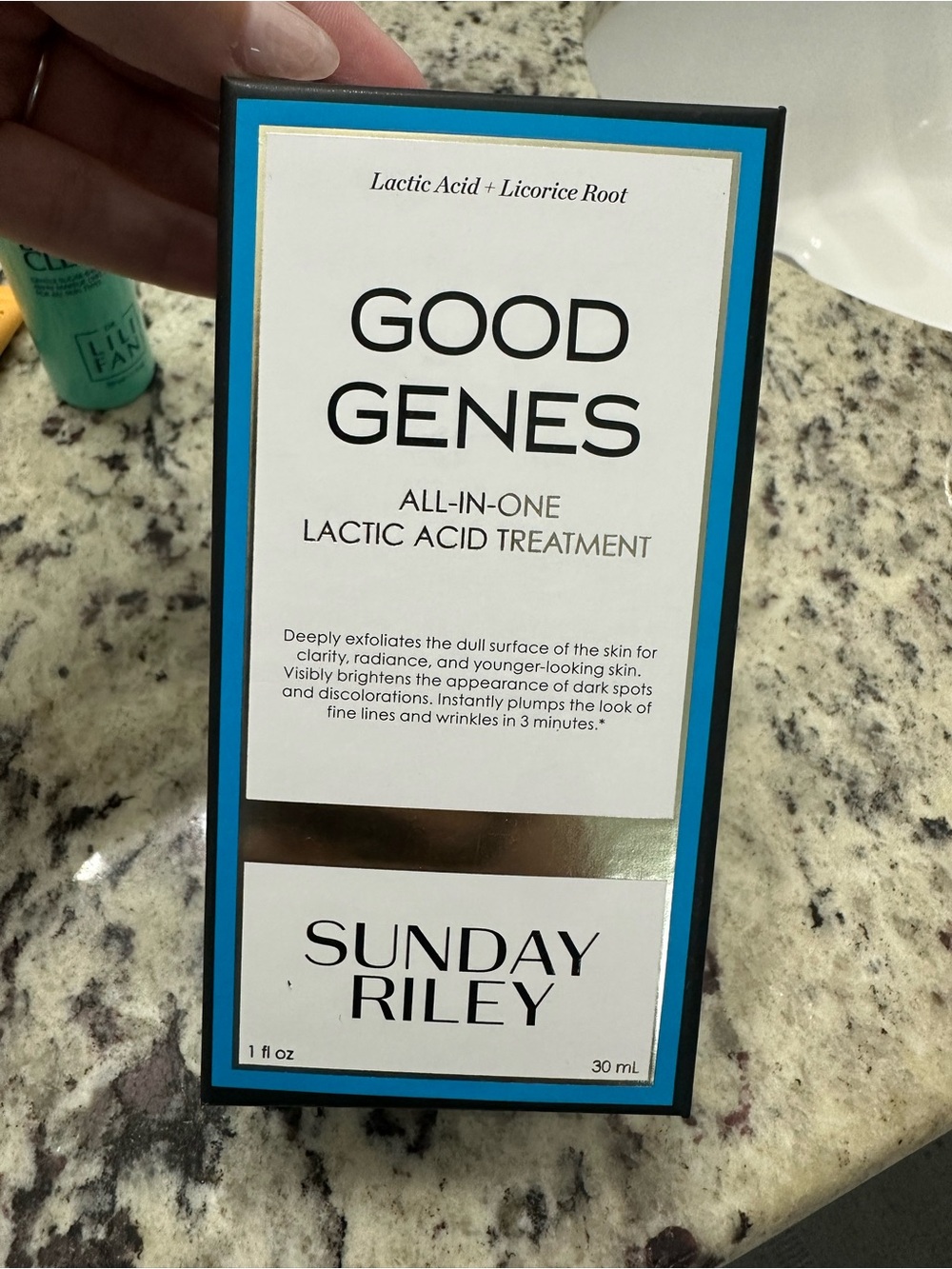 Sunday Riley Good Genes All-In-One Lactic Acid Treatment - Blue, White, Gold